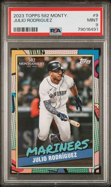 2023 Topps Julio Rodriguez 582 Montgomery Set #9 card image