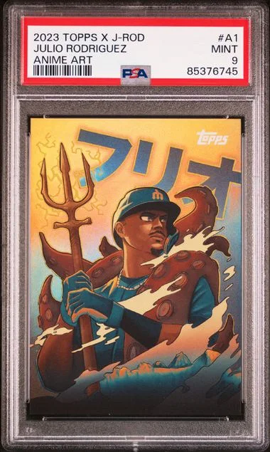 2023 Topps Julio Rodriguez X Show Out Collection Anime Art #A1 card image