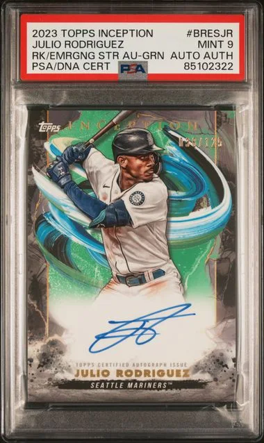 2023 Topps Julio Rodriguez Inception & Emerging Stars Autographs Green #BRES-JR card image