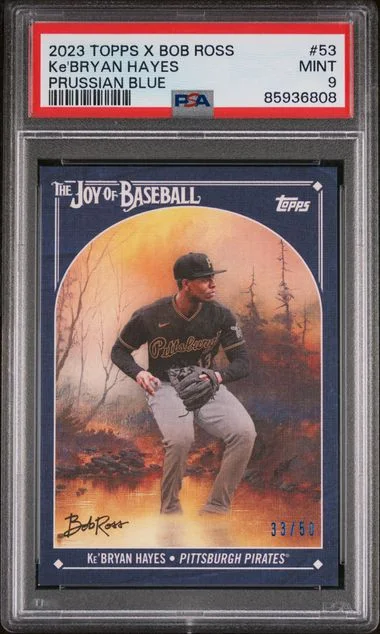 2023 Topps Ke'Bryan Hayes X Bob Ross The Joy Of Baseball Bright Red #53 card image