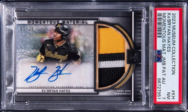 2023 Topps Ke'Bryan Hayes Muesum Collection Momentous Materials Jumbo Patch Autograph #KH card image