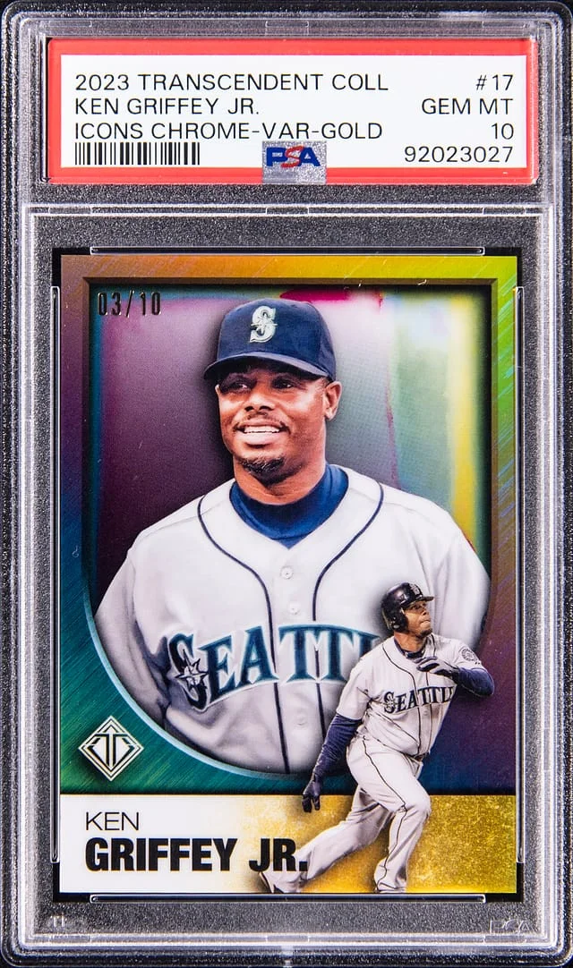 2023 Topps Ken Griffey Jr Transcendent Collection Icons Chrome Variation Gold #17 card image
