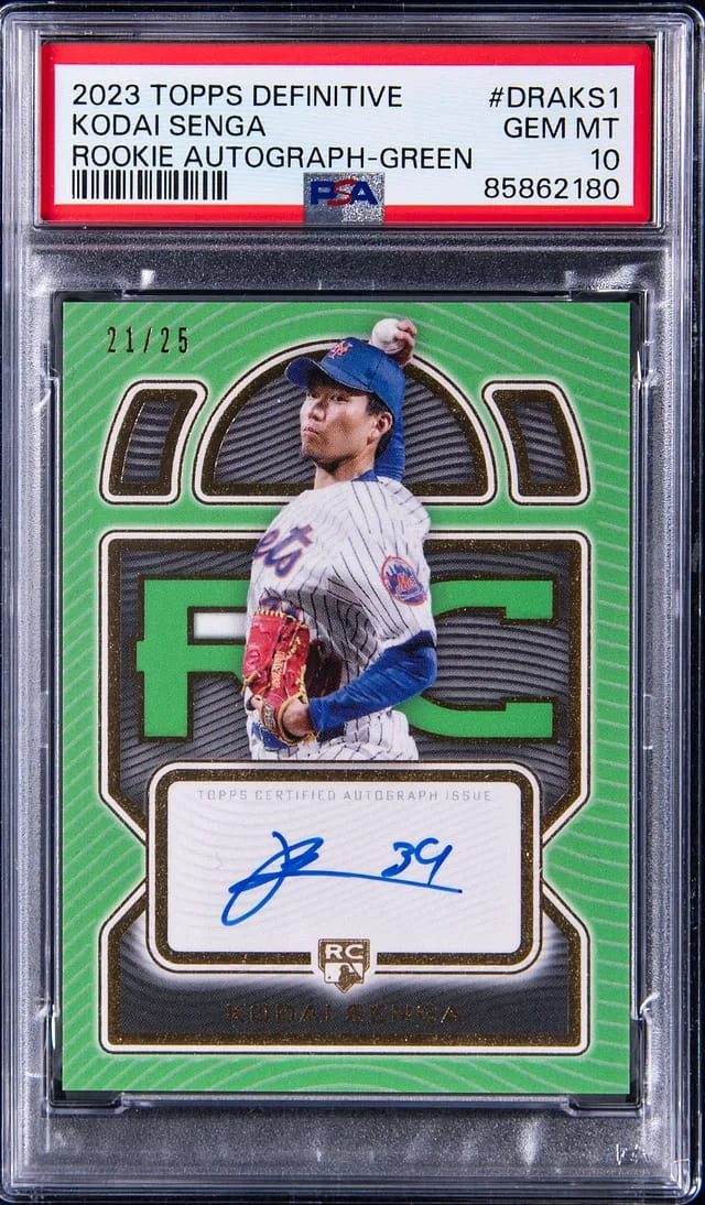 2023 Topps Kodai Senga Definitive Collection Autograph Green #KS1 card image