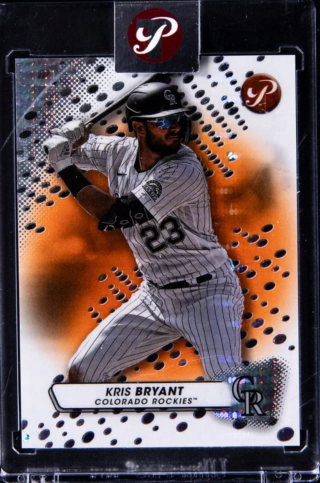 2023 Topps Kris Bryant - Topps Encased Pristine Orange Refractor #100 card image