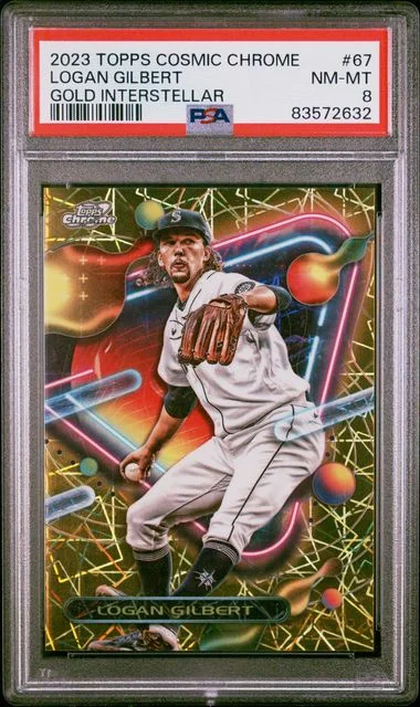 2023 Topps Logan Gilbert Cosmic Chrome Gold Interstellar #67 card image