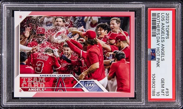 2023 Topps Los Angeles Angels Mother's Day Hot Pink #93 card image