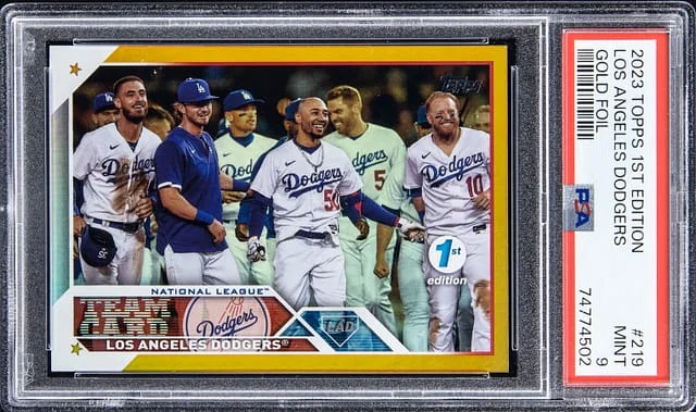 2023 Topps Los Angeles Dodgers 1st Edition Gold Foil #219 card image