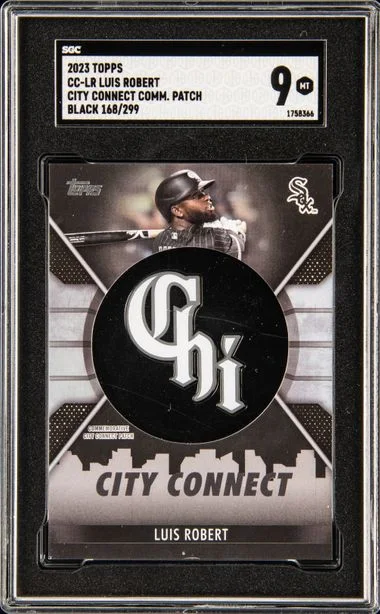 2023 Topps Luis Robert City Connect Commemorative Patch Black #CC-LR card image