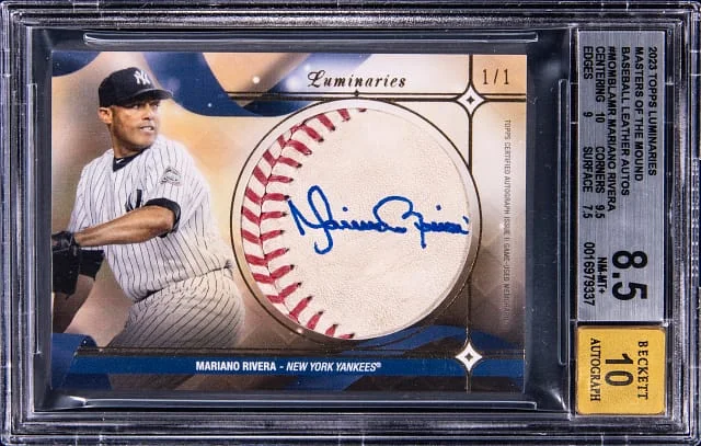 2023 Topps Mariano Rivera Luminaries Masters of the Mound Baseball Leather Autographs #MR card image