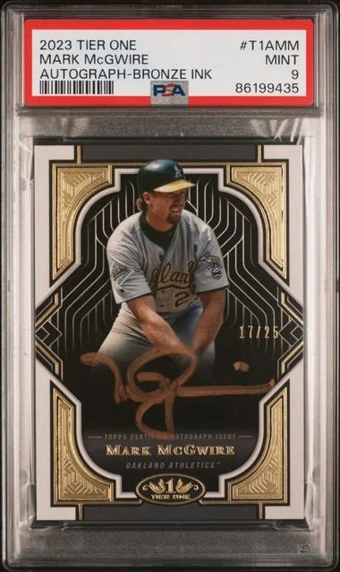 2023 Topps Mark McGwire Tier One Autographs Bronze Ink #T1AMM card image