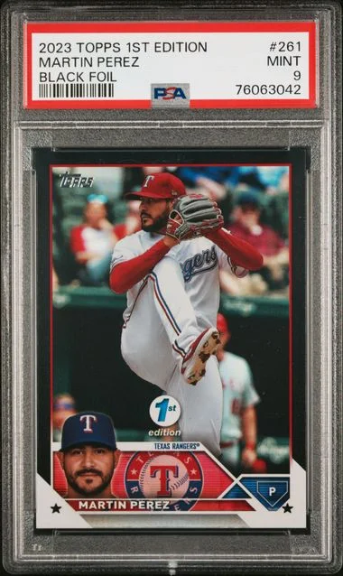 2023 Topps Martin Perez 1st Edition Black Foil #261 card image