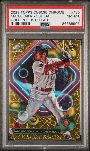 2023 Topps Masataka Yoshida Cosmic Chrome Gold Interstellar #185 card image