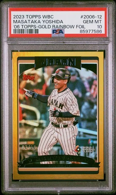 2023 Topps Masataka Yoshida World Baseball Classic 2006 Topps Gold Rainbow Foil #2006-12 card image