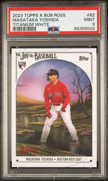 2023 Topps Masataka Yoshida X Bob Ross The Joy Of Baseball Titanium White #62 card image