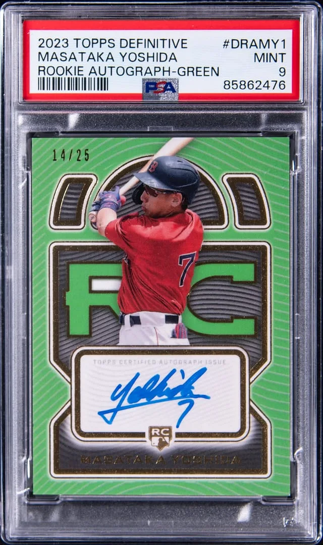 2023 Topps Masataka Yoshida Definitive Collection Autograph Green #MY1 card image