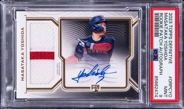 2023 Topps Masataka Yoshida Definitive Collection Patch Autograph (RPA) #YO card image