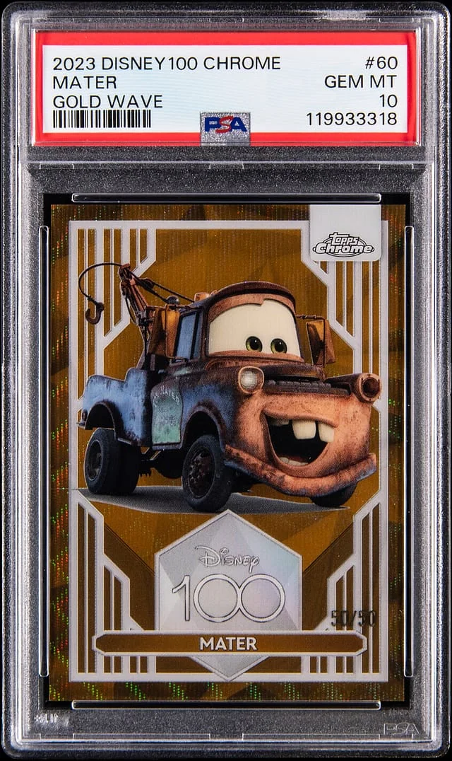 2023 Topps Mater Disney 100 Chrome Gold Wave #60 card image