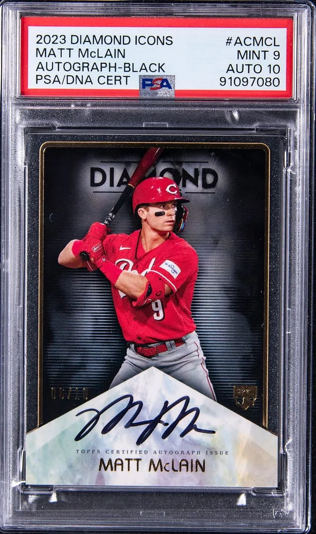 2023 Topps Matt McLain Diamond Icons Autograph-Black #ACMCL card image