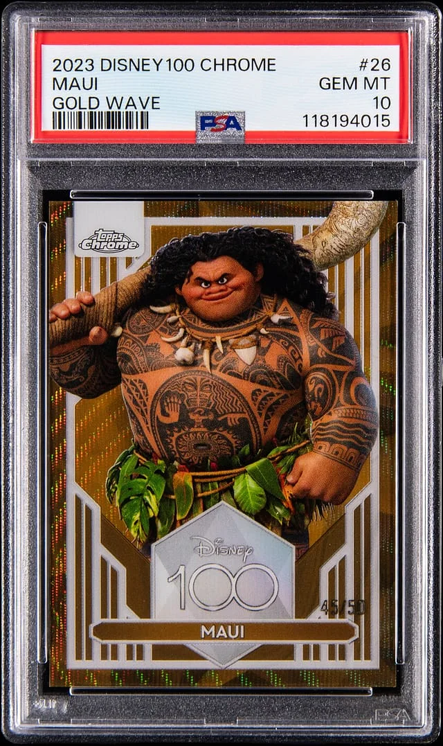 2023 Topps Maui Disney 100 Chrome Gold Wave #26 card image