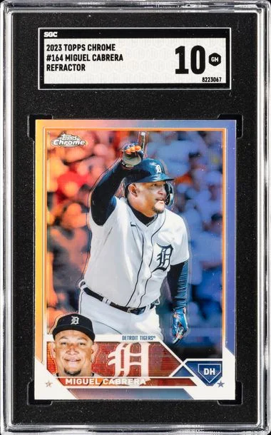 2023 Topps Miguel Cabrera Crome Refractor #164 card image