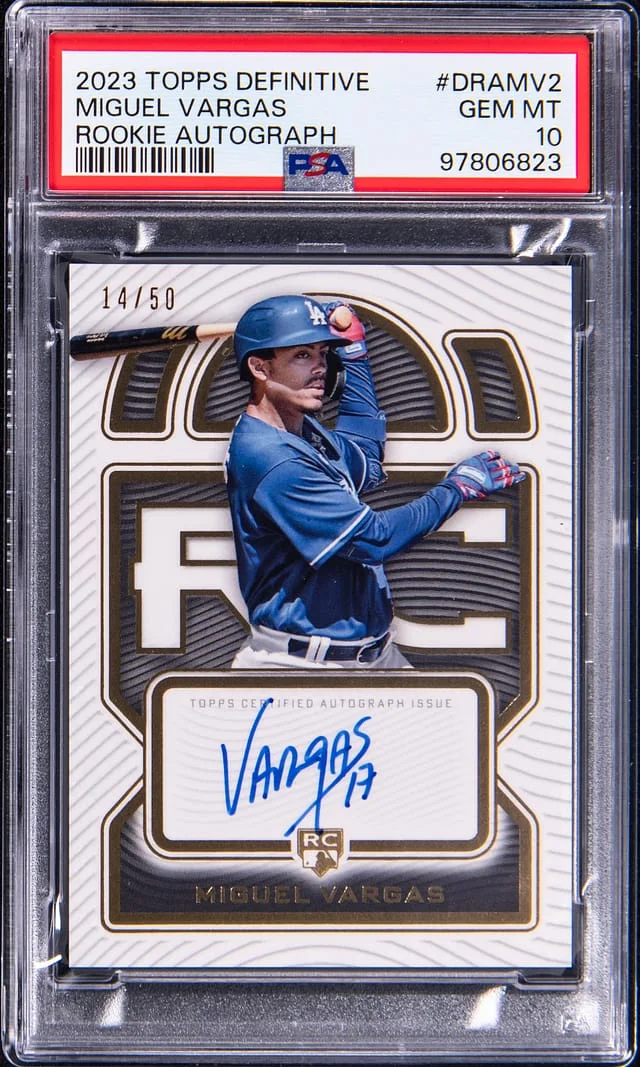 2023 Topps Miguel Vargas Definitive Autograph #DRA-MV2 card image