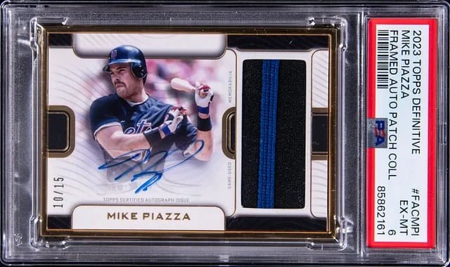 2023 Topps Mike Piazza Definitive Framed Autograph Patch Collection #FACMPI card image