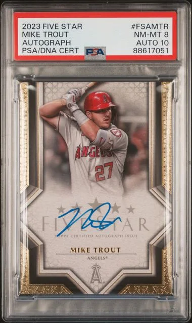 2023 Topps Mike Trout Five Star Autographs #FSAMTR card image