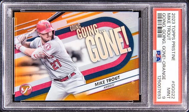 2023 Topps Mike Trout Pristine Going, Going, Gone! Orange #GGG-22 card image