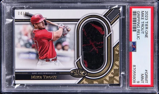 2023 Topps Mike Trout Tier One Gripping Relic #GRMT card image
