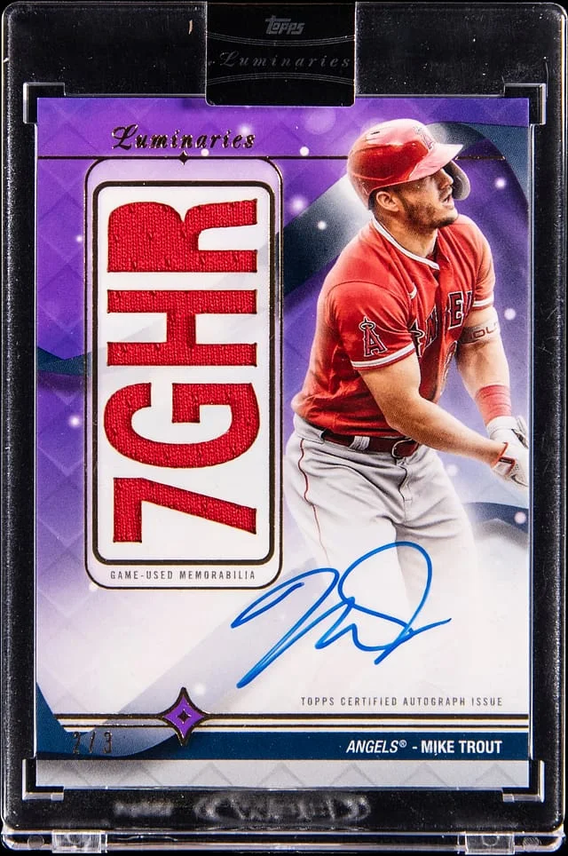 2023 Topps Mike Trout Luminaries Home Run Kings #HRKAR-MT1 card image