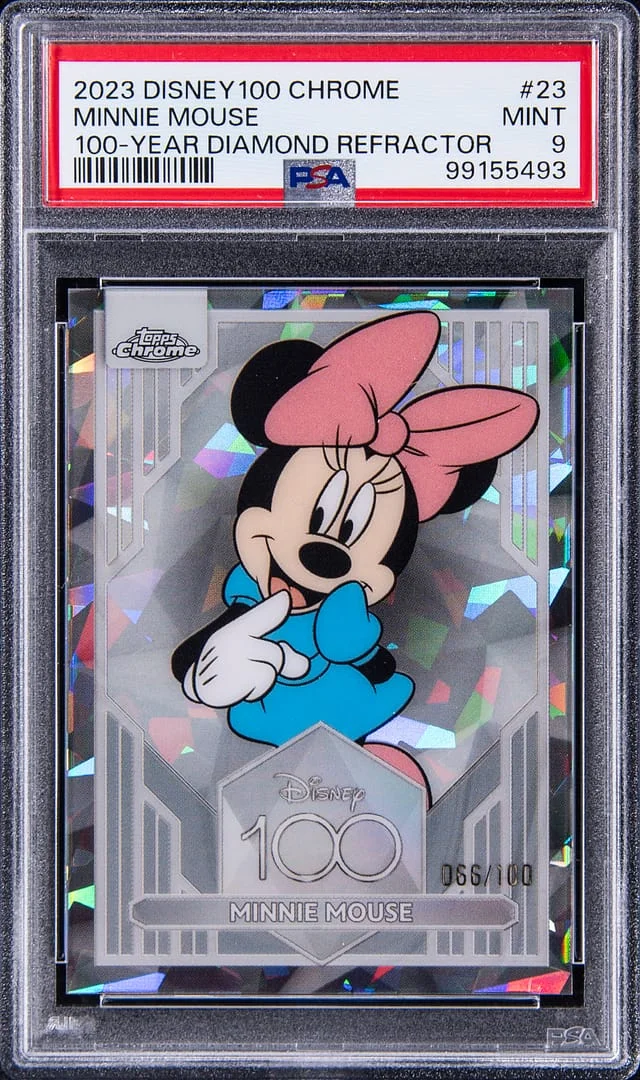 2023 Topps Minnie Mouse Disney 100 Chrome 100-Year Diamond Refractor #23 card image