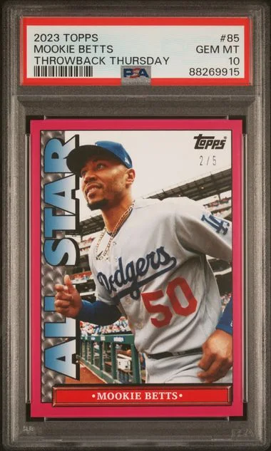2023 Topps Mookie Betts Throwback Thursday Pink #85 card image
