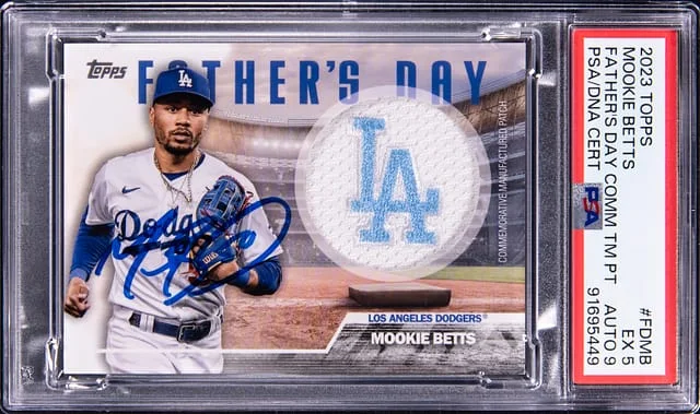 2023 Topps Mookie Betts Fathers Day Commemorative Team Patch #FDMB card image
