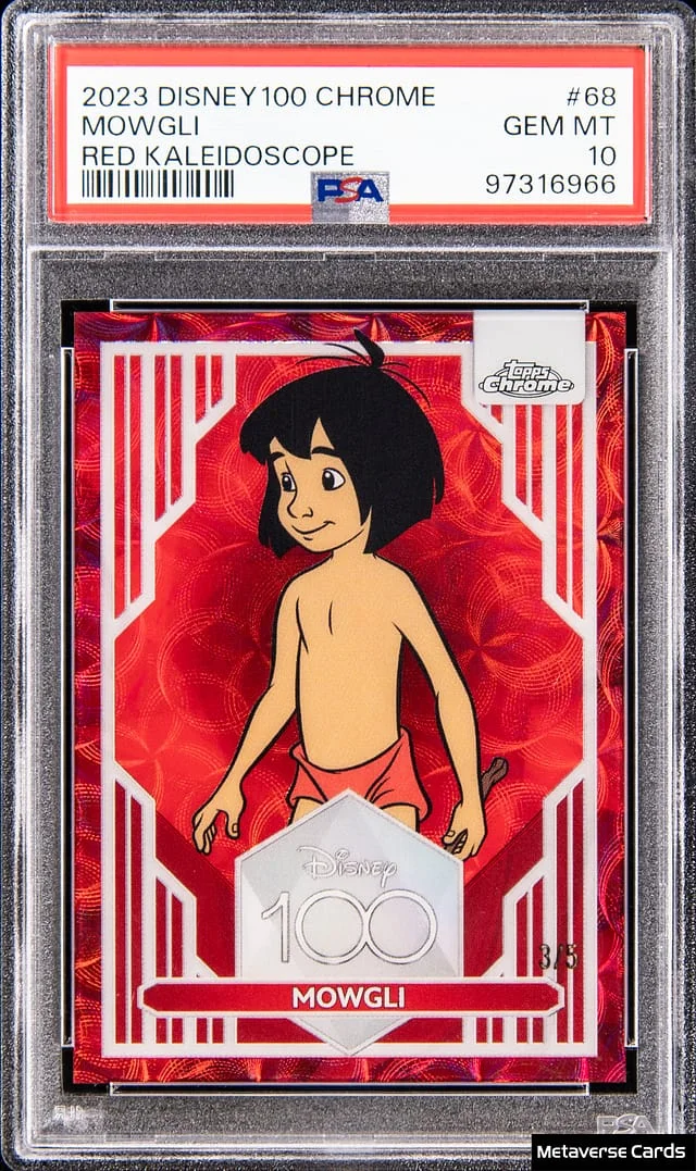 2023 Topps Mowgli Disney 100 Chrome Red Kaleidoscope #68 card image