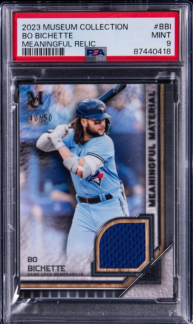 2023 Topps Museum Collection Bo Bichette Meaningful Relic #BBI card image
