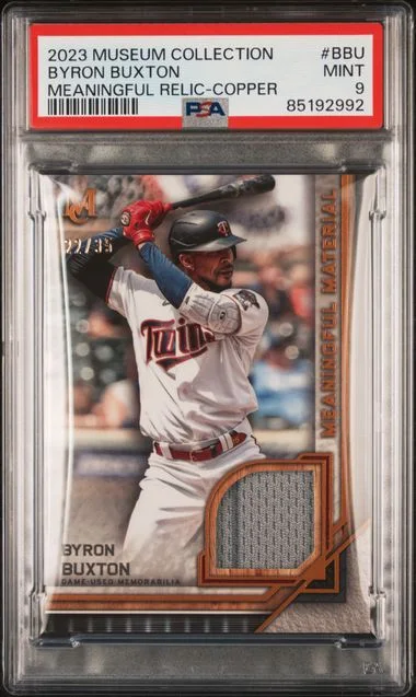 2023 Topps Museum Collection Byron Buxton Meaningful Materials Relics Copper #BBU card image