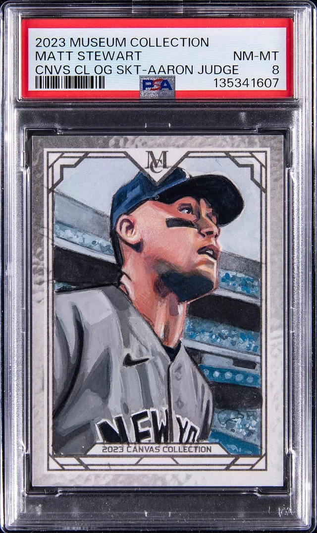 2023 Topps Museum Collection Canvas Collection Original Sketches Aaron Judge Sketch Card #no-number card image