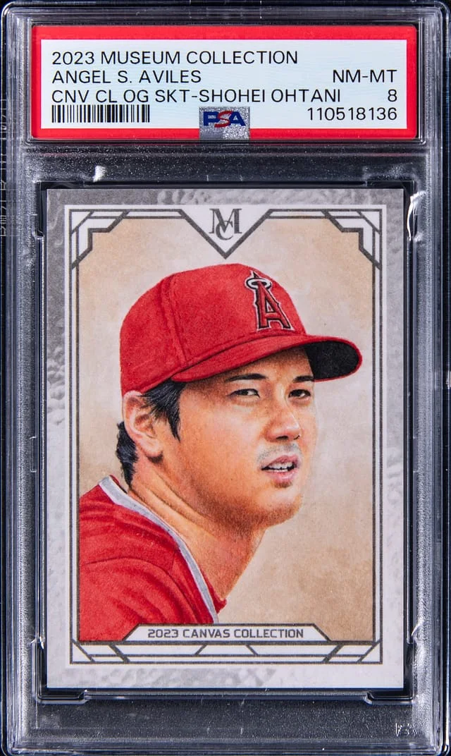 2023 Topps Museum Collection Canvas Collection Orignal Sketch Shohei Ohtani Angel S. Aviles #no-number card image