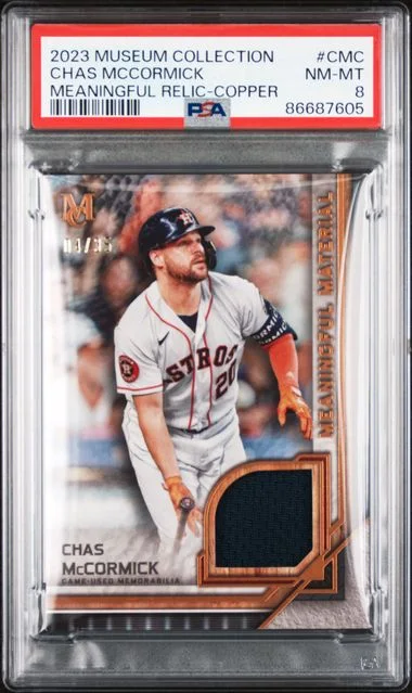 2023 Topps Museum Collection Chas Mccormick Meaningful Materials Relics Copper #CMC card image
