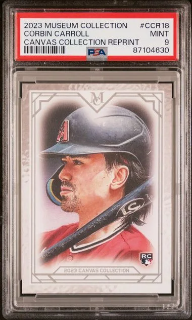 2023 Topps Museum Collection Corbin Carroll Canvas Collection Reprints #CCR18 card image