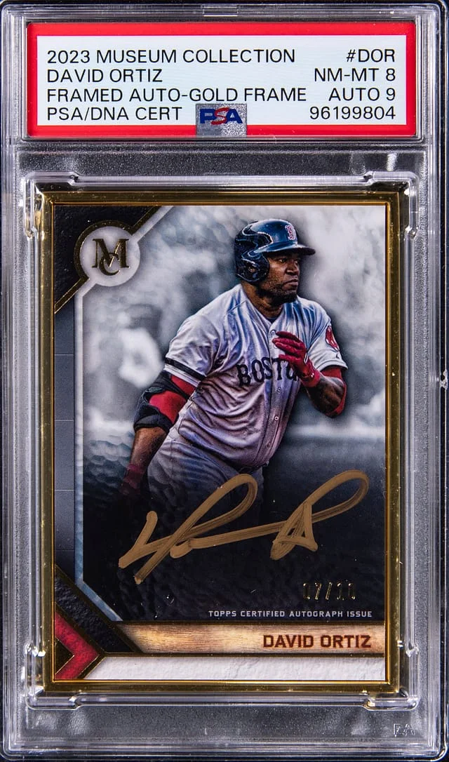 2023 Topps Museum Collection David Ortiz Framed Autograph Gold Frame #MFA-DOR card image