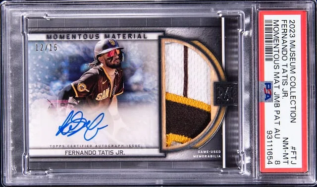 2023 Topps Museum Collection Fernando Tatis Jr. Momentous Material Jumbo Patch Autograph #MMJPA-FT card image