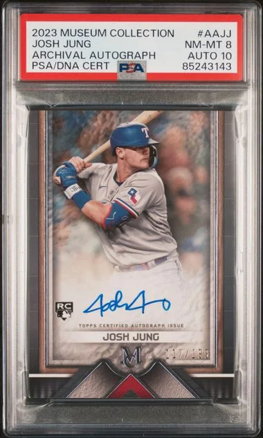 2023 Topps Museum Collection Josh Jung Archival Autographs #AA-JJ card image