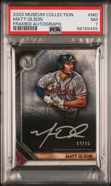 2023 Topps Museum Collection Matt Olson Museum Framed Autographs #MI card image