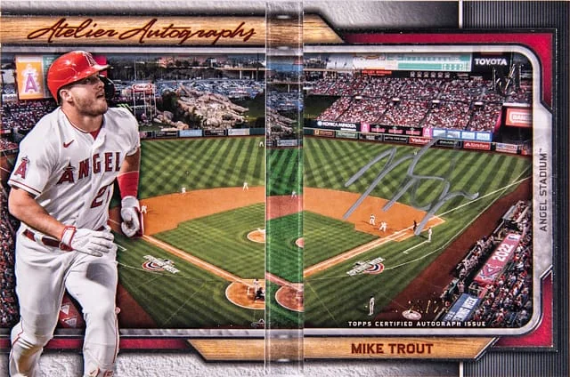 2023 Topps Museum Collection Mike Trout Atelier Autographs Book #AABC-MT card image