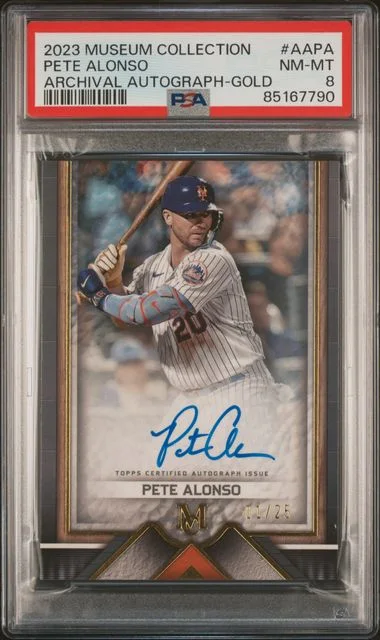 2023 Topps Museum Collection Pete Alonso Archival Autographs Gold #AA-PA card image