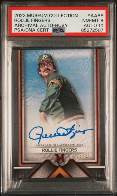 2023 Topps Museum Collection Rollie Fingers Archival Autographs Ruby #AA-RF card image