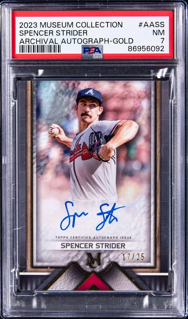 2023 Topps Museum Collection Spencer Strider Archival Autographs Gold #AASS card image