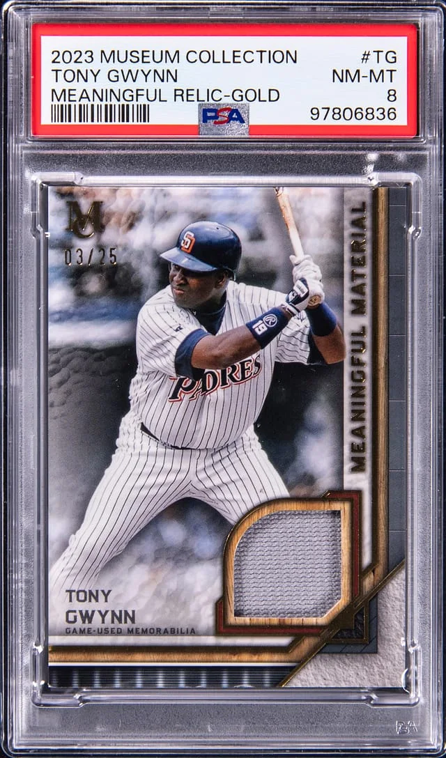 2023 Topps Museum Collection Tony Gwynn Meaningful Material Relic Gold #MMR-TG card image