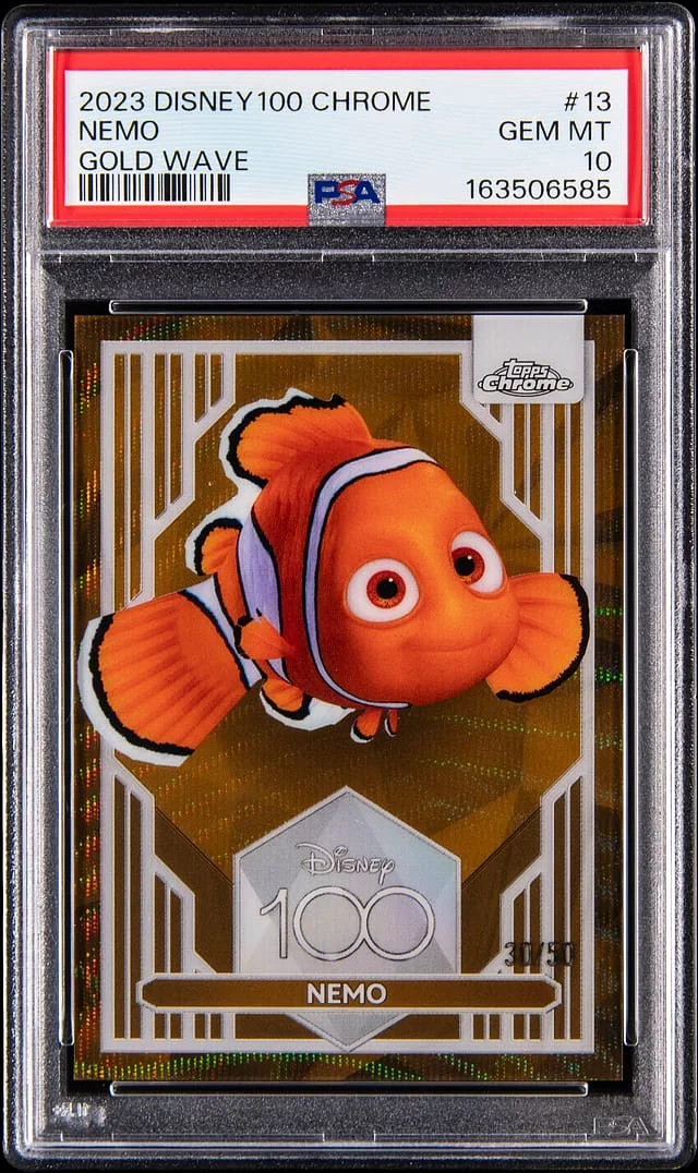 2023 Topps Nemo Disney 100 Chrome Gold Wave #13 card image